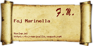 Foj Marinella névjegykártya